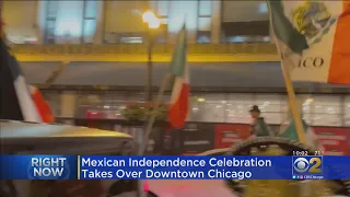 Car Caravans Take Over Downtown Streets To Celebrate Mexican Independence Day