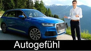 All-new Audi Q7 S-line FULL REVIEW test driven 2016 V6 TFSI 333 hp neuer Q7 - Autogefühl
