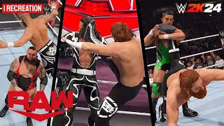 WWE 2K24 SIMULATION: 6-Man Gauntlet match RAW 12/03/24 Highlights