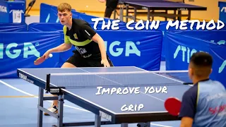 THE COIN METHOD | Right grip in table tennis | Improve and train | table tennis & ping pong tutorial