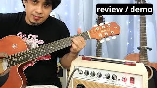 RJ Manila acoustic electric guitar and 15w acoustic guitar amplifier "review / demo"