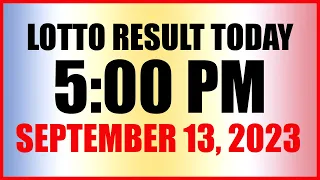 Lotto Result Today 5pm September 13, 2023 Swertres Ez2 Pcso
