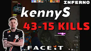 CSGO POV kennyS (43-15) Inferno 𝙒𝙞𝙣 (16-8) / Faceit 23.11.2022