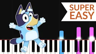 Bluey Theme Song (SUPER EASY Piano Tutorial)