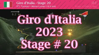 Giro d'Italia 2023 - Stage 20 (Tarvisio - Monte Lussari) - Route, profile, animation