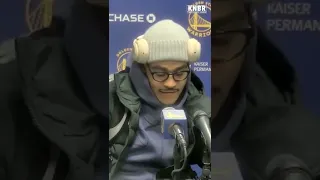 Jordan Poole had a "cantankerous" exchange with a reporter