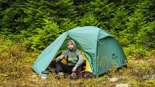 Camping In Rain Solo Overnighter