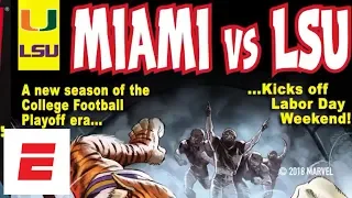 College Football Playoff & Marvel Comic Covers: Behind the Scenes Miami/LSU | ESPN