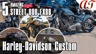 5 AMAZING Harley-Davidson STREET BOB FXBB Custom [4K] * A&T Design