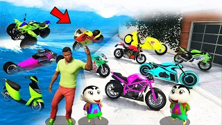 Franklin And Shinchan Collecting GOLDEN BIKE in GTA 5 || KILLADI GAMING 2.0