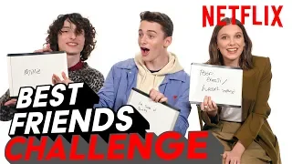 Stranger Things | Il Best Friends Challenge con Millie, Finn e Noah | Netflix Italia