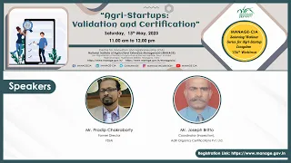 Agri-Startups: Validation and Certification