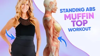 20 Minute STANDING ABS Workout To Melt Muffin Top | TOTAL Abs For Women