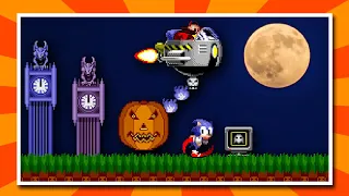 Sonic, but it's HALLOWEEN?! - NEW Enemies & BOSSES! (Sonic the Hedgehog Rom Hack)