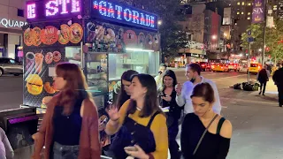 Walking 8th Avenue in New York City at Night