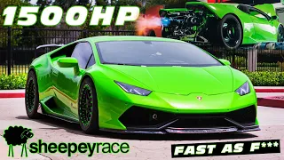 1500HP TWIN TURBO LAMBORGHINI HURACAN! *BRUTAL STREET PULLS*