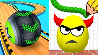 Going Balls Vs Draw To Smash Logic Puzzle, Coin Rush, Sandwich Runner All Level Gameplay Android,iOS