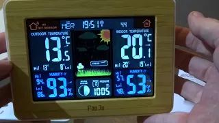 Présentation de la station météo Fanju FJ3365 grand écran LCD coloré; baromètre   par Gearbest