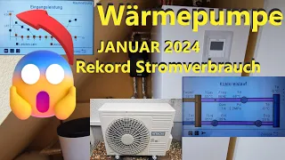 Erschreckend hoher Stromverbrauch meiner Wärmepumpe im Januar 2024 - Was sind die Ursachen ?