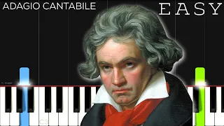 Beethoven - Adagio Cantabile (from Sonata Pathetique Op.13) | EASY Piano Tutorial