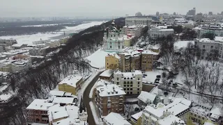 Киев зимой. Пейзажная аллея.