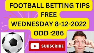 FOOTBALL PREDICTIONS TODAY 08/12/2022 | SOCCER PREDICTIONS TODAY | BETTING TIPS,