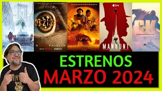 ESTRENOS MARZO 2024 Netflix, HBO max, Amazon, Disney+, Apple TV Y Cines