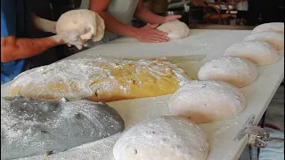 Pan-fried Brown Sugar Bread and Buns and Donuts Making Skills /超療癒古早味小時候黑糖大餅製作-Taiwan Street Food