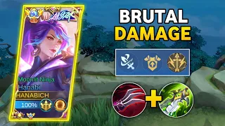 HANABI BRUTAL DAMAGE! (please try) THIS IS BUILD FOR HANABI BROKEN DAMAGE!! | MLBB