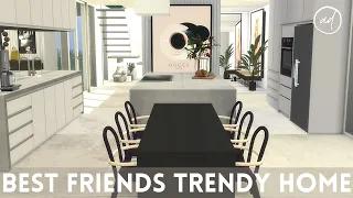 TRENDY HOME FOR SUCCESSFUL BFFs || Sims 4 || CC SPEED BUILD + CC List