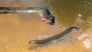 This Giant Python Will Die From An 860 Volt Electric Eel