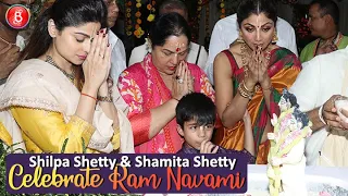 Shilpa Shetty & Shamita Shetty Celebrate Ram Navami At Juhu Iskcon Temple