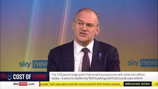 Ed Davey -   "People are struggling, we need an emergency tax cut."