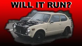 1979 Honda Civic 1200 Will It Run? First start in 16 years!! PART #1