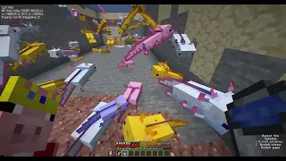 Minecraft Hardcore Day 7245: Rare Blue Axolotl