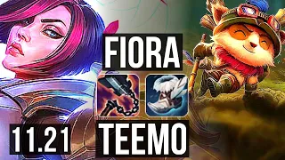 FIORA vs TEEMO (TOP) | Rank 3 Fiora, 3/1/4, Rank 17 | EUW Challenger | 11.21