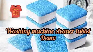 demo of washing machine cleaner tablet