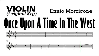 Once Upon A Time in the West Violin Sheet Music Backing Track Play Along Partitura