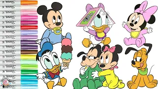 Disney Babies Coloring Book Compilation Minnie Mickey Mouse Donald Daisy Duck Goofy and Pluto