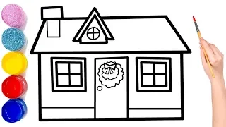 Christmas House coloring and drawing for Kids, Toddlers | CB Toys ☆
