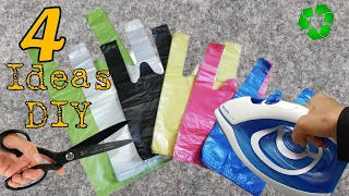 IRON a Plastic bags ♻️Do you Believe these 4 Amazing recycling ideas from Waste Material?#2024