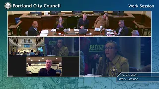 Portland City Council Work Session - PBOT Strategic Plan Budget 9/26/23