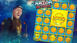 1000x COIN! EPIC Razor Returns - Reveal Coin Bonus! BIG SLOT WIN!