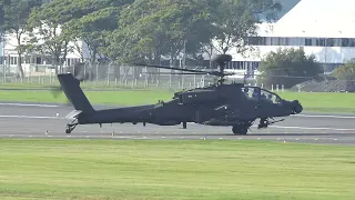 Apache Attack Helicopter "Machette 2" departs Prestwick Airport [4K/UHD]