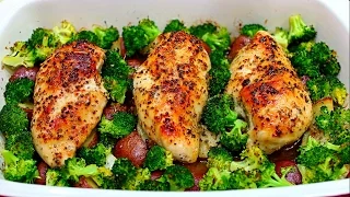 One Pan Honey Garlic Chicken and Veggies Recipe - Honey garlic chicken with potatoes and broccoli