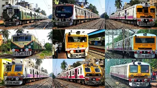 |[9 in 1]| All types of Colourful 12 Coaches Kolkata EMU Local Trains Compilation of SDAH Division.