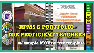 2021 RPMS E-PORFOLIO FOR PROFICIENT TEACHERS WITH SAMPLE MOVS & FREE TEMPLATE | MA'AM D TUTORIALS