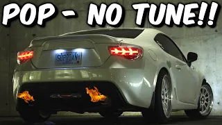 How To Make Toyota 86 Pop & Backfire WITHOUT A TUNE - Loud Exhaust Bangs - BRZ GT86 FRS