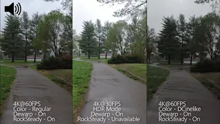 DJI Osmo Action - 4K Video Color Comparison - Normal | HDR | D-Cinelike