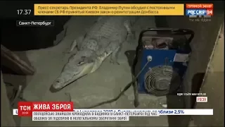 У Санкт-Петербурзі поліцейські випадково натрапили на крокодила, коли шукали зброю у будинку